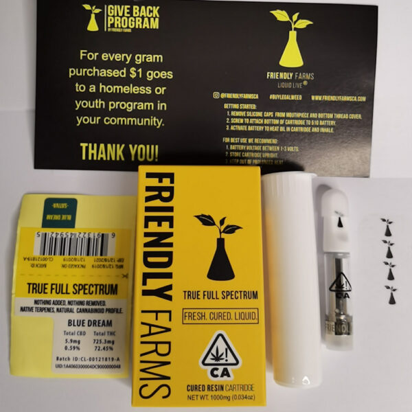 friendly farms carts with packaging empty vape cartridge wholesale 0.8ml 1.0ml